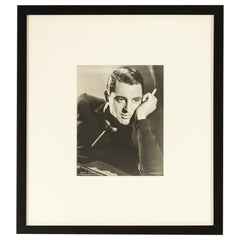 Vintage Cary Grant Studio Portrait Framed Photography b/w