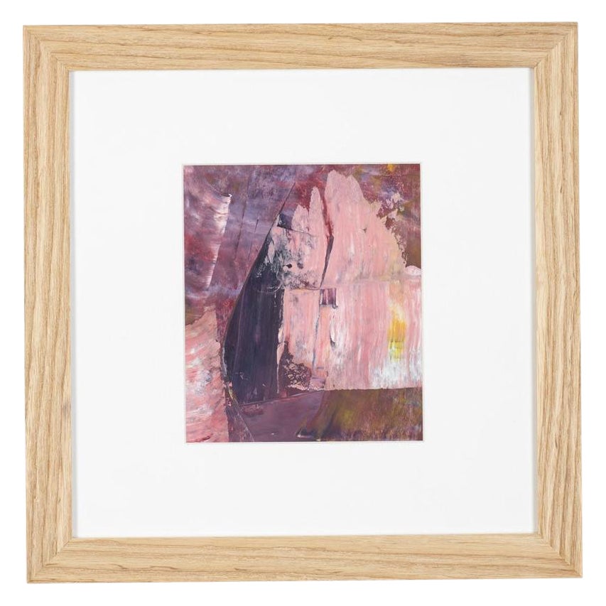 Violetter Quarz von Kiefers Abstraktes Gemälde gerahmt im Angebot