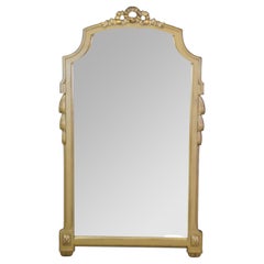 20th Century French Neoclassical Gold Over Mantel Wall Hanging Bathroom Mirror