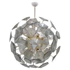 Murano Sputnik Light BlueColor Art Glass Midcentury Chandelier and Pendant, 2020