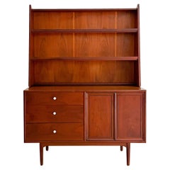 Mid-Century Modern Walnut Hutch / Cabinet by Drexel Declaration