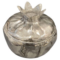 Retro Pomegranate Ice Bucket Designed by Mauro Manetti, Silver Plated, circa 1970