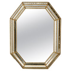 French Style Giltwood Parclose Wall Mirror, circa 1930