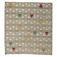 Geometrischer marokkanischer Teppich, dreieckige Mosaikarbeit