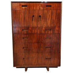 Frank Lloyd Wright Mahogany Tall Chest Dresser Heritage Henrerdon 1955/56