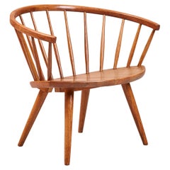 Chaise Oak Oak d'Yngve Ekström, par Ab Stolfabriks, Suède, 1955