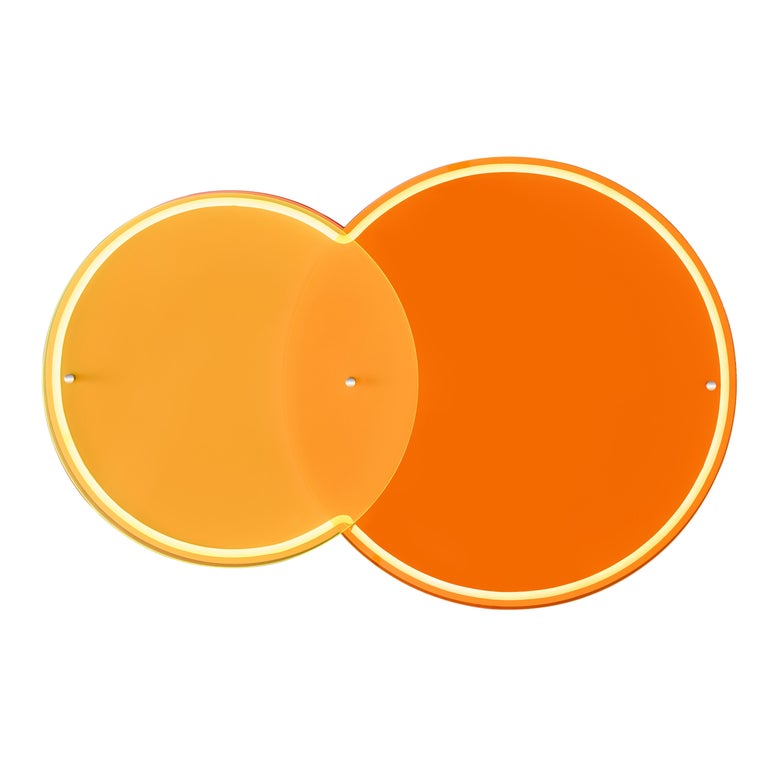 Neon Moon Lighting, Plexiglass and Wood, Hand made in UAE For Sale at