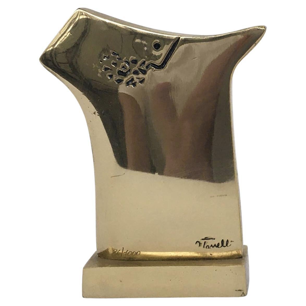Italienische postmoderne abstrakte Bronzeskulptur Ottorino Tonelli, 1980  Adamo