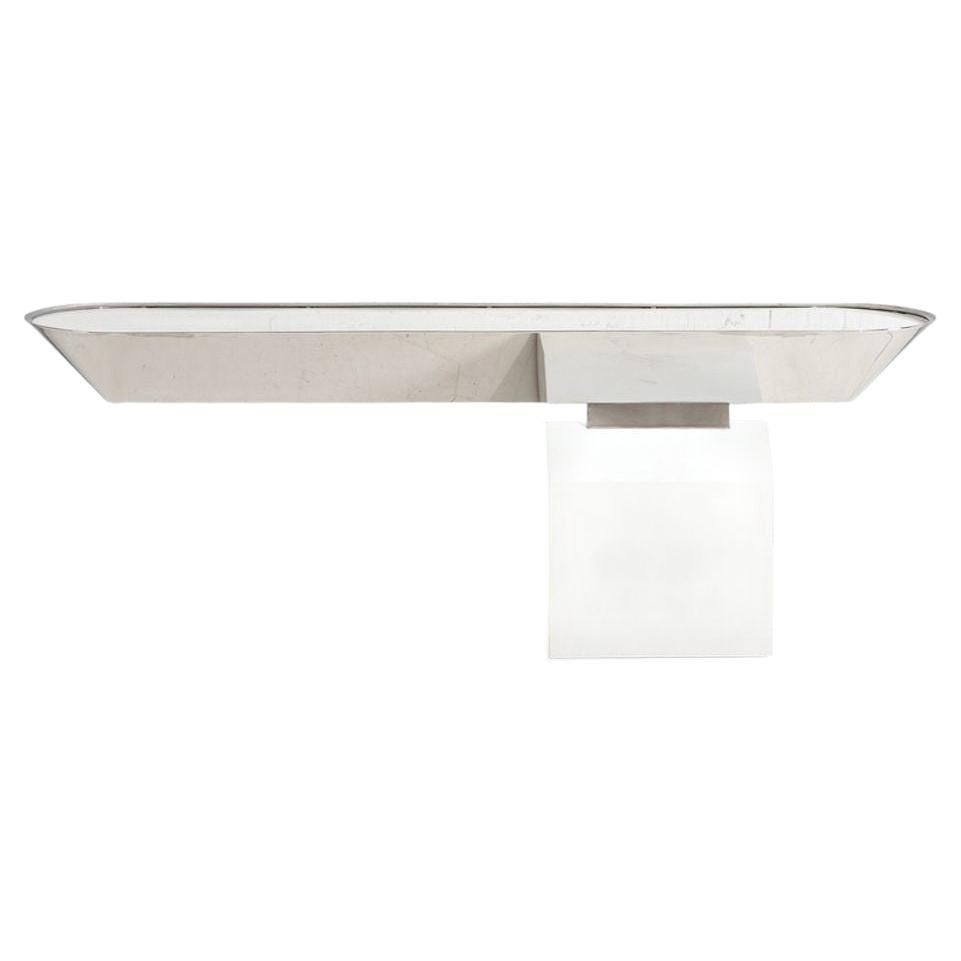 J. Wade Off Beam Stainless Console for Brueton, 1970 For Sale