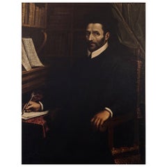 Antique Leandro Bassano, Portrait of a Savant