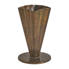 Ystad Metall, Small Vase, Brass, Sweden, c. 1940s
