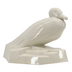 Geo Conde French Art Deco Ceramic Gull at Saint-Clément, Ca. 1930