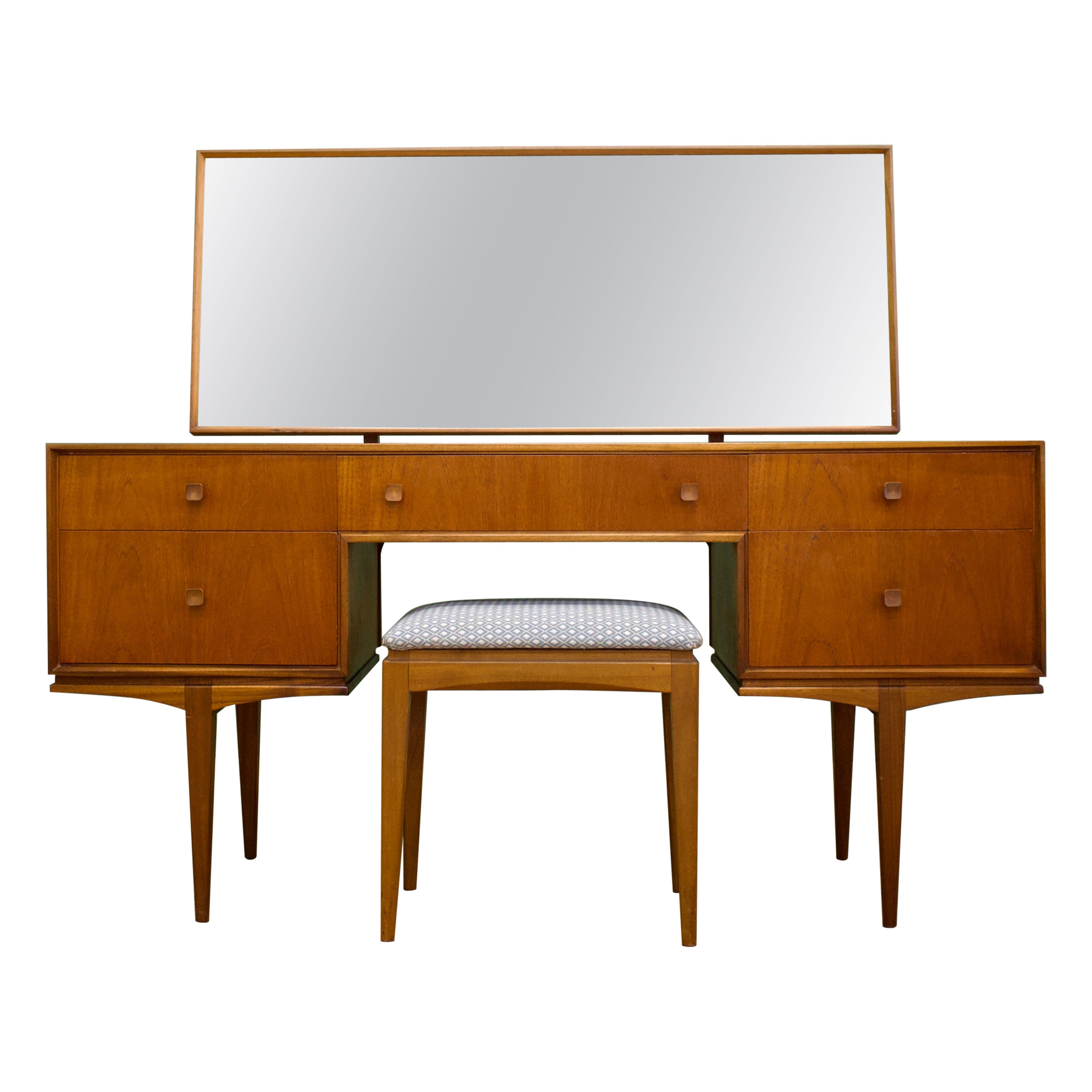 Mid-Century Teak Dressing Table and Stool from McIntosh, 1960s