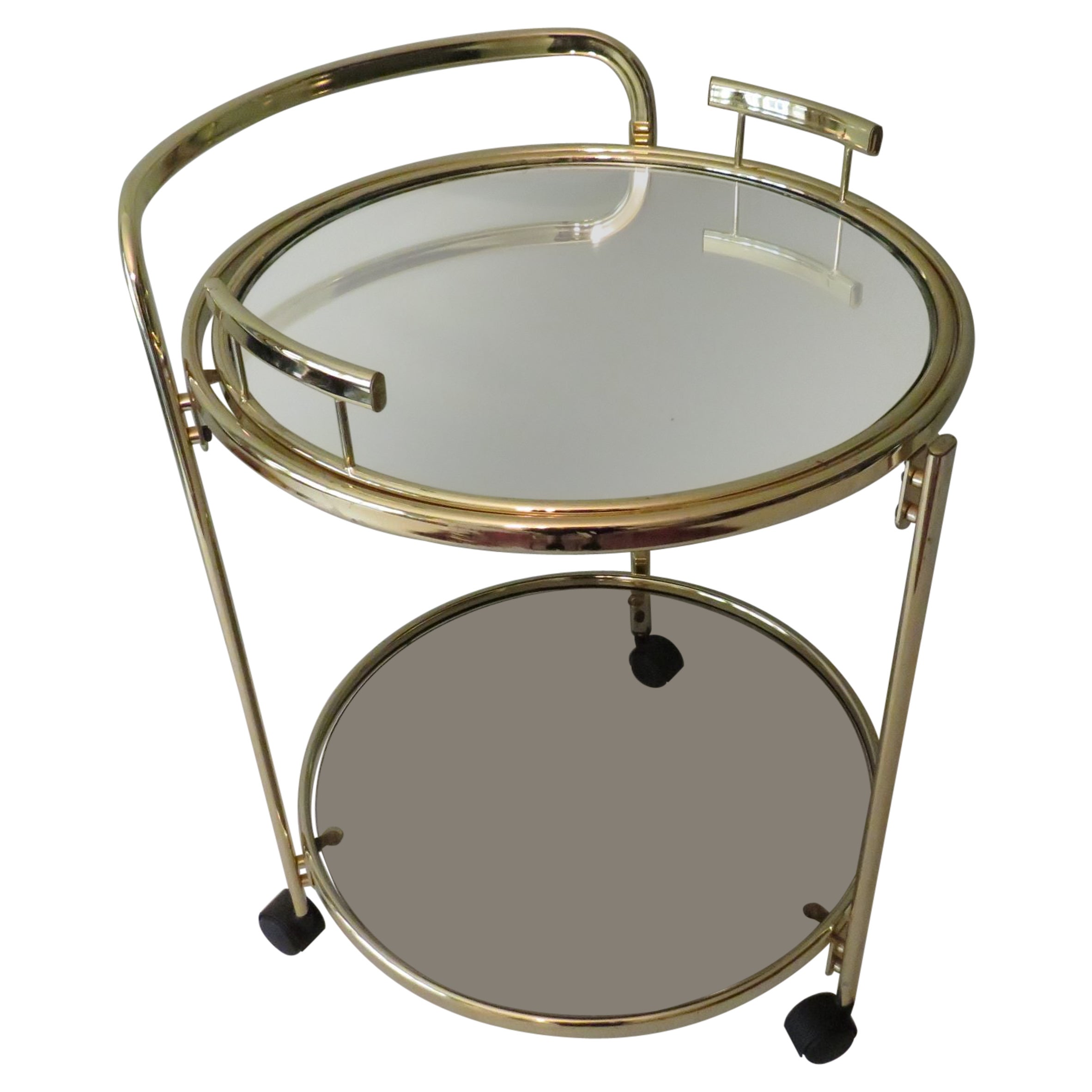 Hollywood Regency Style Serving Trolley with Removable Tray, 1970