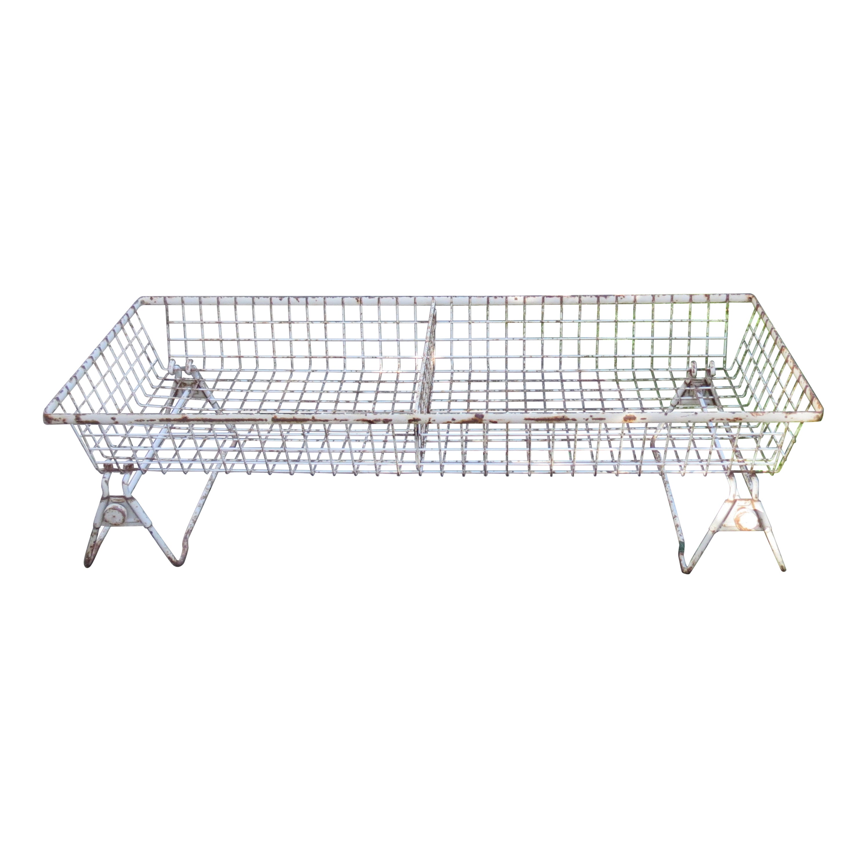 Galvanized Steel Basket, circa 1960s at 1stDibs