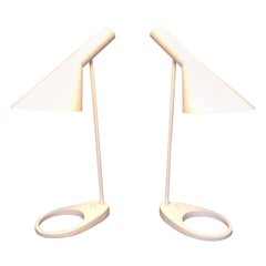 Pair of Iconic Vintage Arne Jacobsen Table Lamps