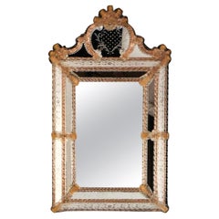 "Treviso" Murano Glass Mirror in Venetian Style by Fratelli Tosi, Made in Italy