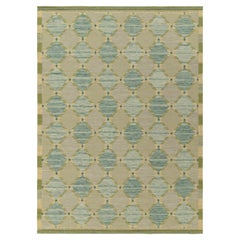 Maßgefertigte Kelim-Teppiche von Teppich & Kilim im skandinavischen Stil mit blauen, grünen Spaliern