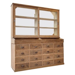 Grocery Cabinet with Drawers and Sliding Doors