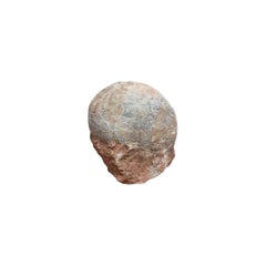 Prehistoric Petrified Dinosaur Egg with Cracked Surface
