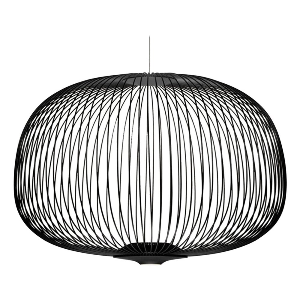 Garcia & Cumini 'Spokes 3’ Metal Suspension Lamp in Black for Foscarini For Sale