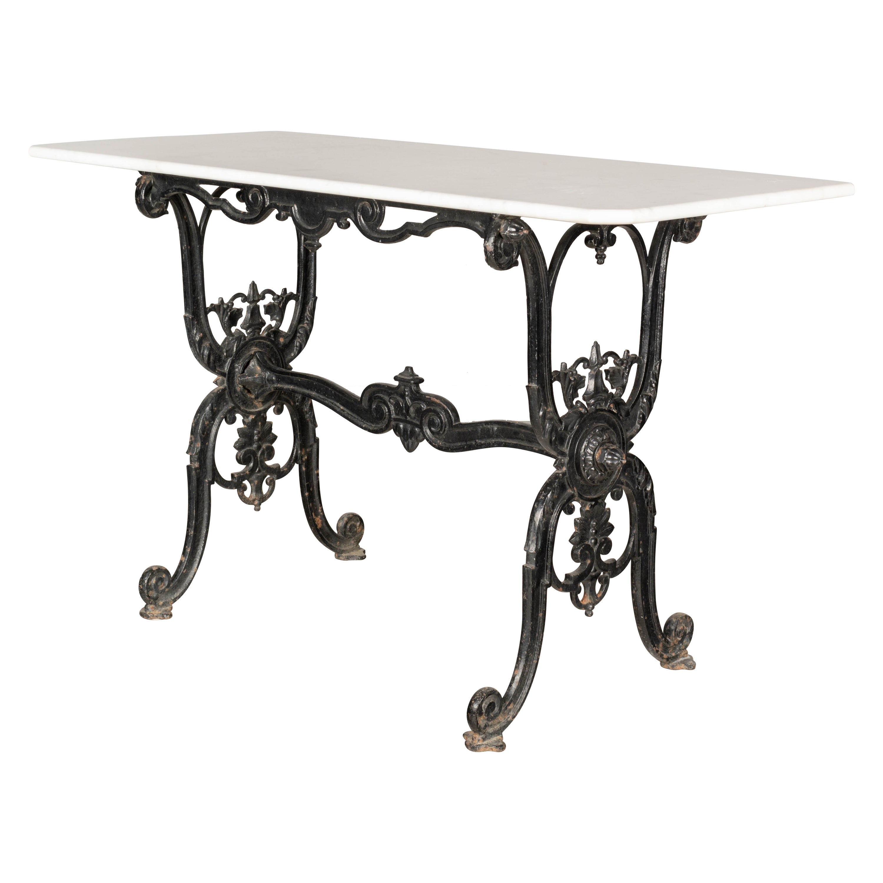 19th Century French Cast Iron Bistro Table