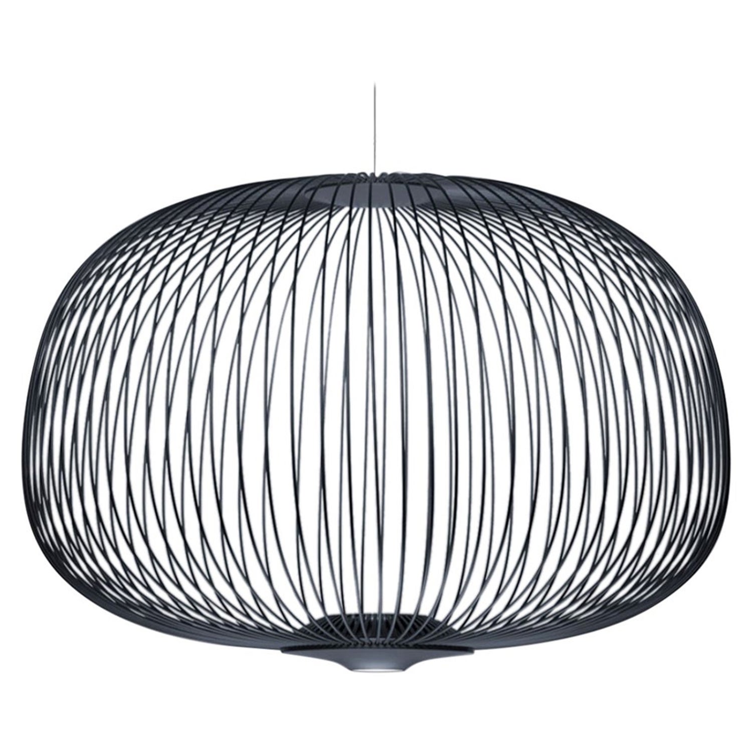 Garcia and Cumini 'Spokes 3' Metal Suspension Lamp in Black for For Sale at 1stDibs