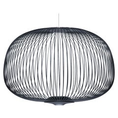 Garcia & Cumini 'Spokes 3’ Metal Suspension Lamp in Graphite for Foscarini