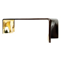 Cast Bronze Khetan Bench with Gold Bronze Interior by Elan Atelier in Stock