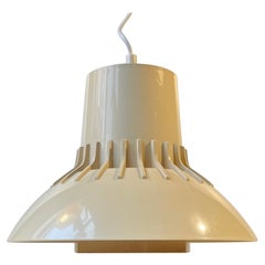 Danish Modern Svend Middelboe Ceiling Pendant Lamp in Cream Plastic, 1970s