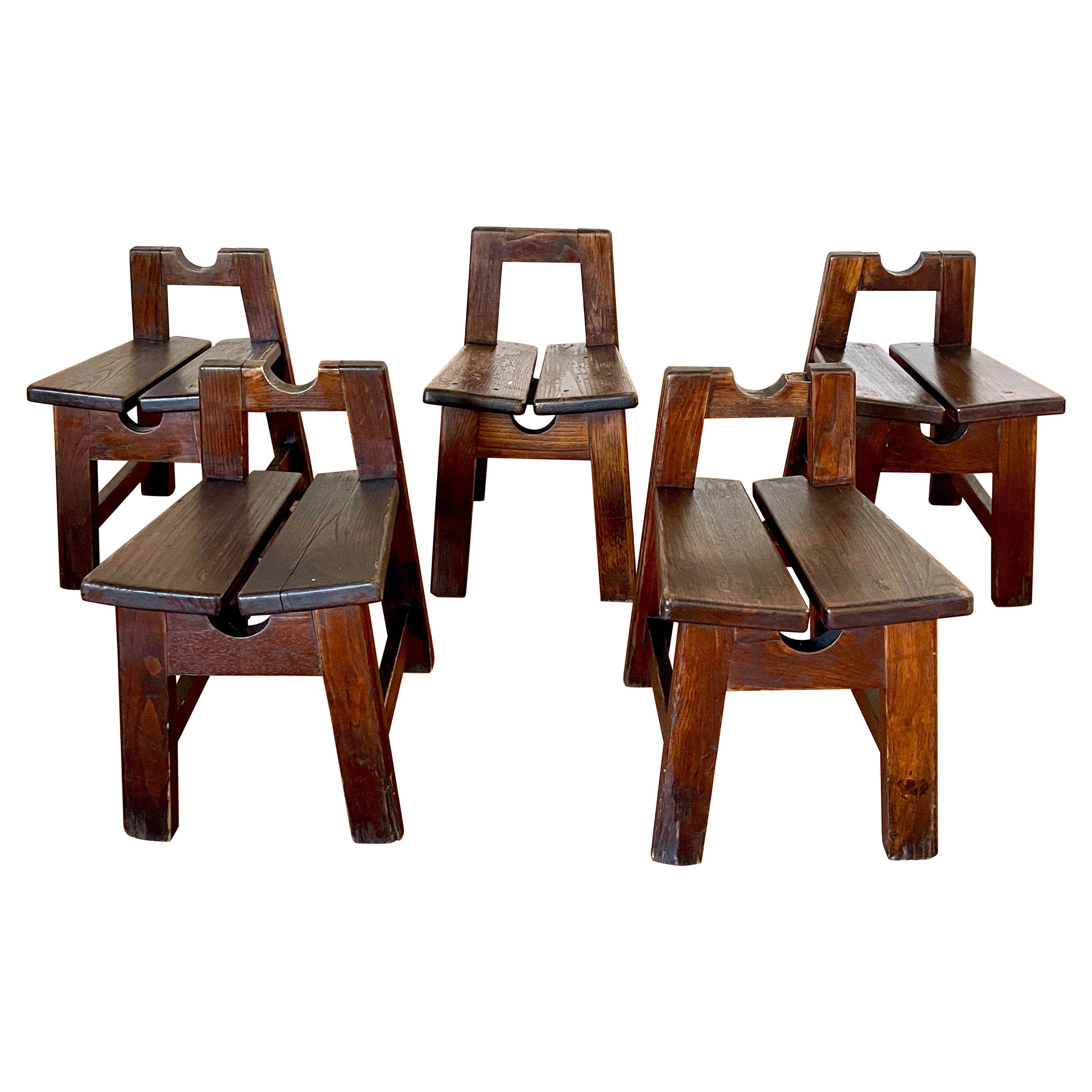 Italian Wood Stools For Sale