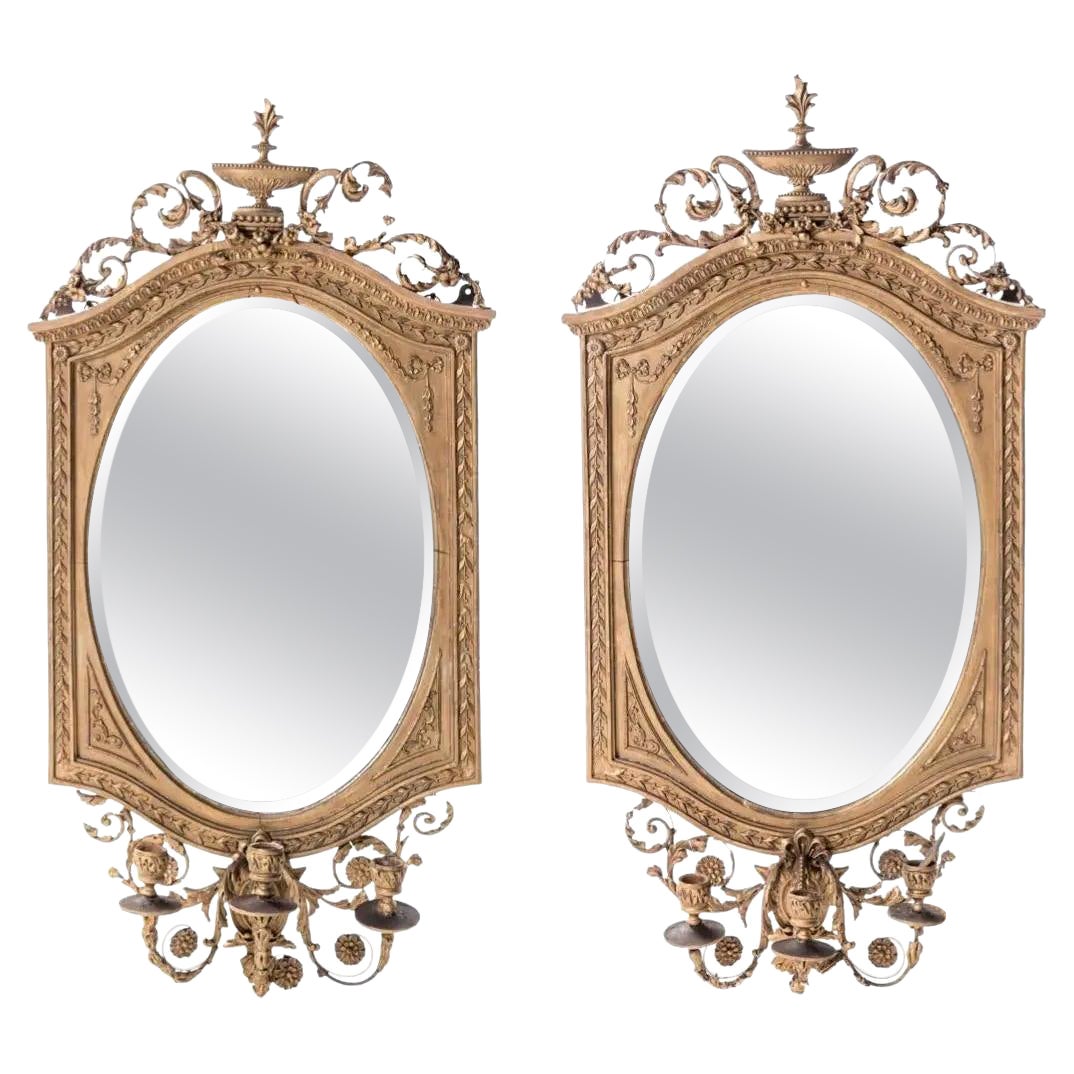 Early 19th Century Giltwood Girandole Mirrors, a Pair
