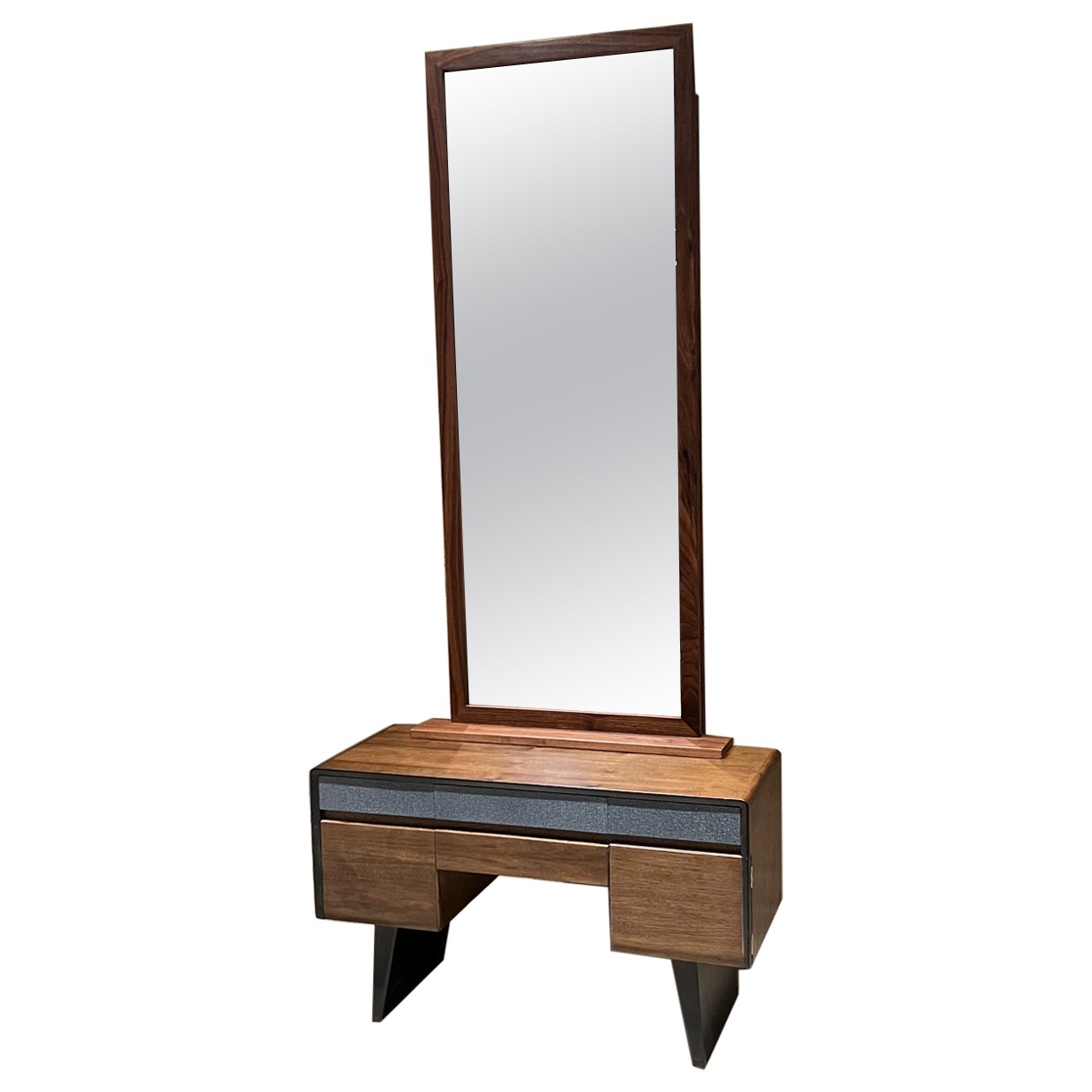 1960s Modern Vanity Set Dressing Table with Mirror For Sale