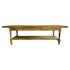 Antique 19th C. Swedish Farm Table W/ Shelf