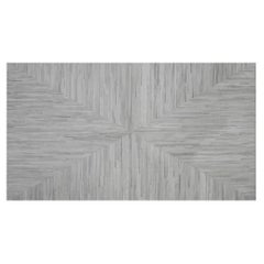 Grand tapis de sol personnalisable en cuir de vache gris teint La Quinta