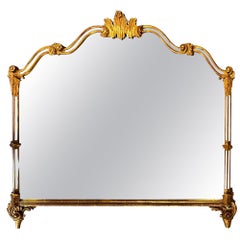 Used A Giltwood Over the Mantel, Console or Wall Mirror, Regency Style, Italian