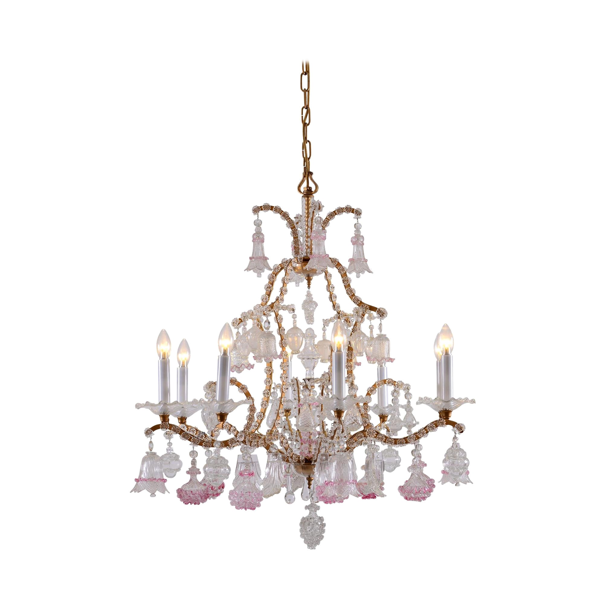 Beautiful Original Maria Theresia Chandelier in the Baroque Style from 1880