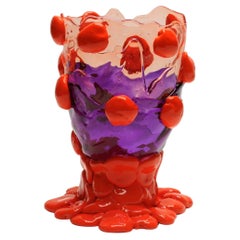 21st Century Gaetano Pesce Nugget M Vase Resin Ruby Purple Orange