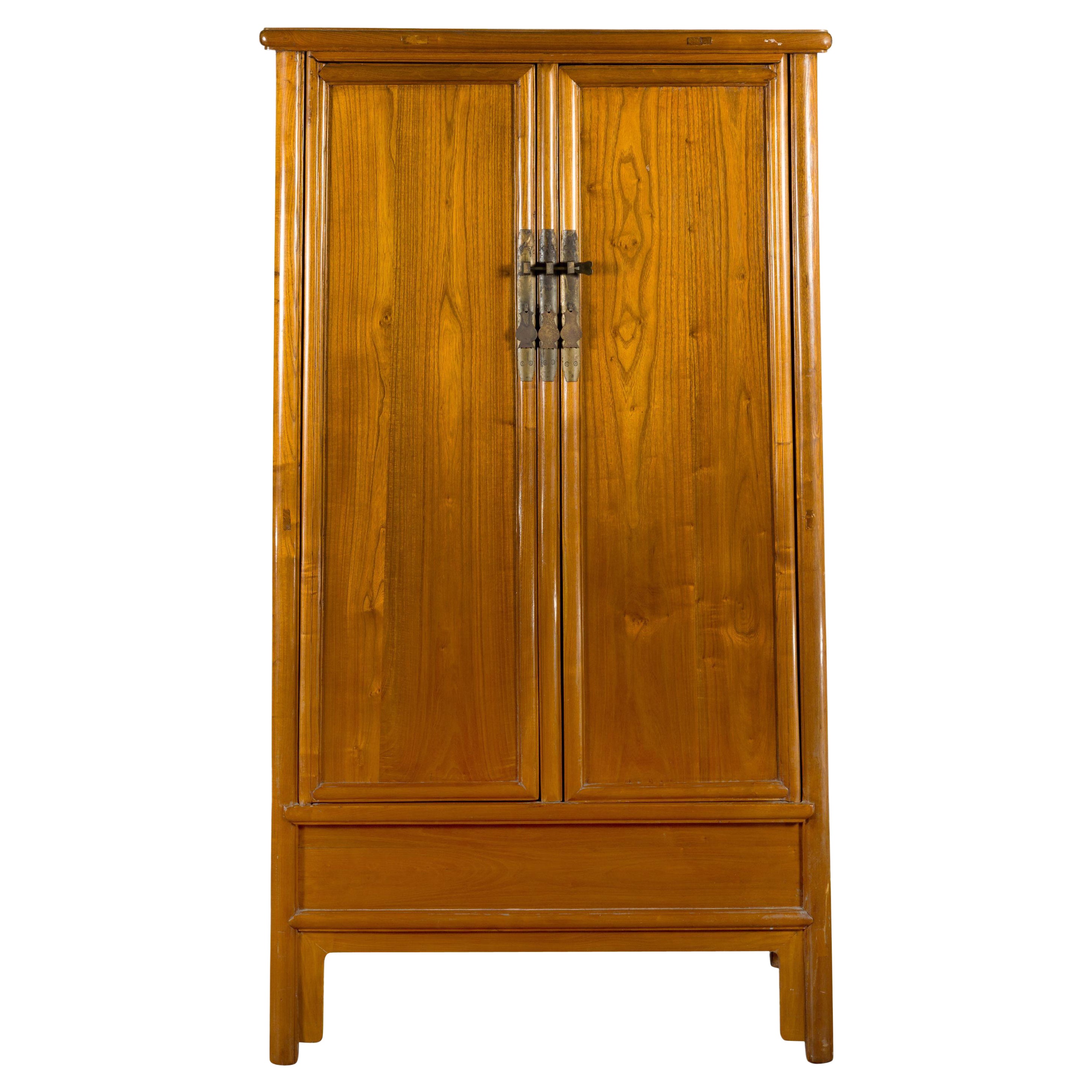 Armario para fideos de madera de olmo del siglo XIX de la dinastía Qing con cajones ocultos