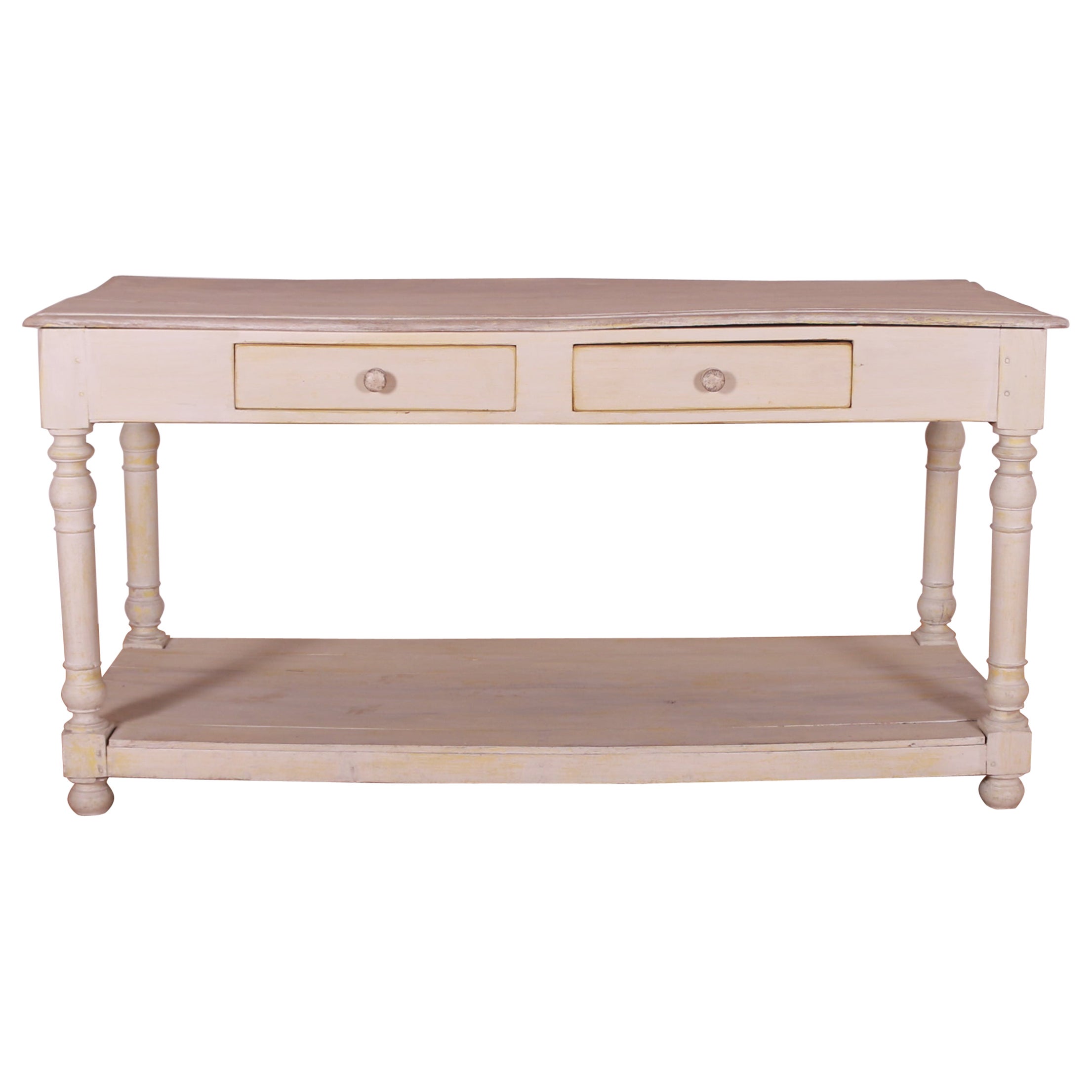 French Painted Oak Drapers Table