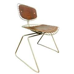 1970s "Beaubourg" Steel & Leather Chair by Michel Cadestin & George Laurent