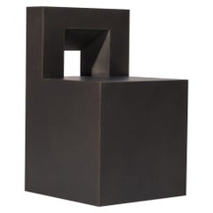 Sculptural GV Chair by Jonathan Nesci Crafted in Chemically Blackened Steel