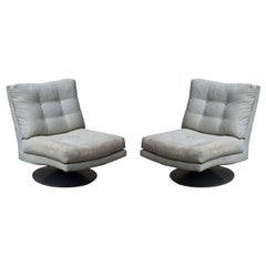 A Pair of Lounge Chairs in the Style of Geoffrey Harcourt