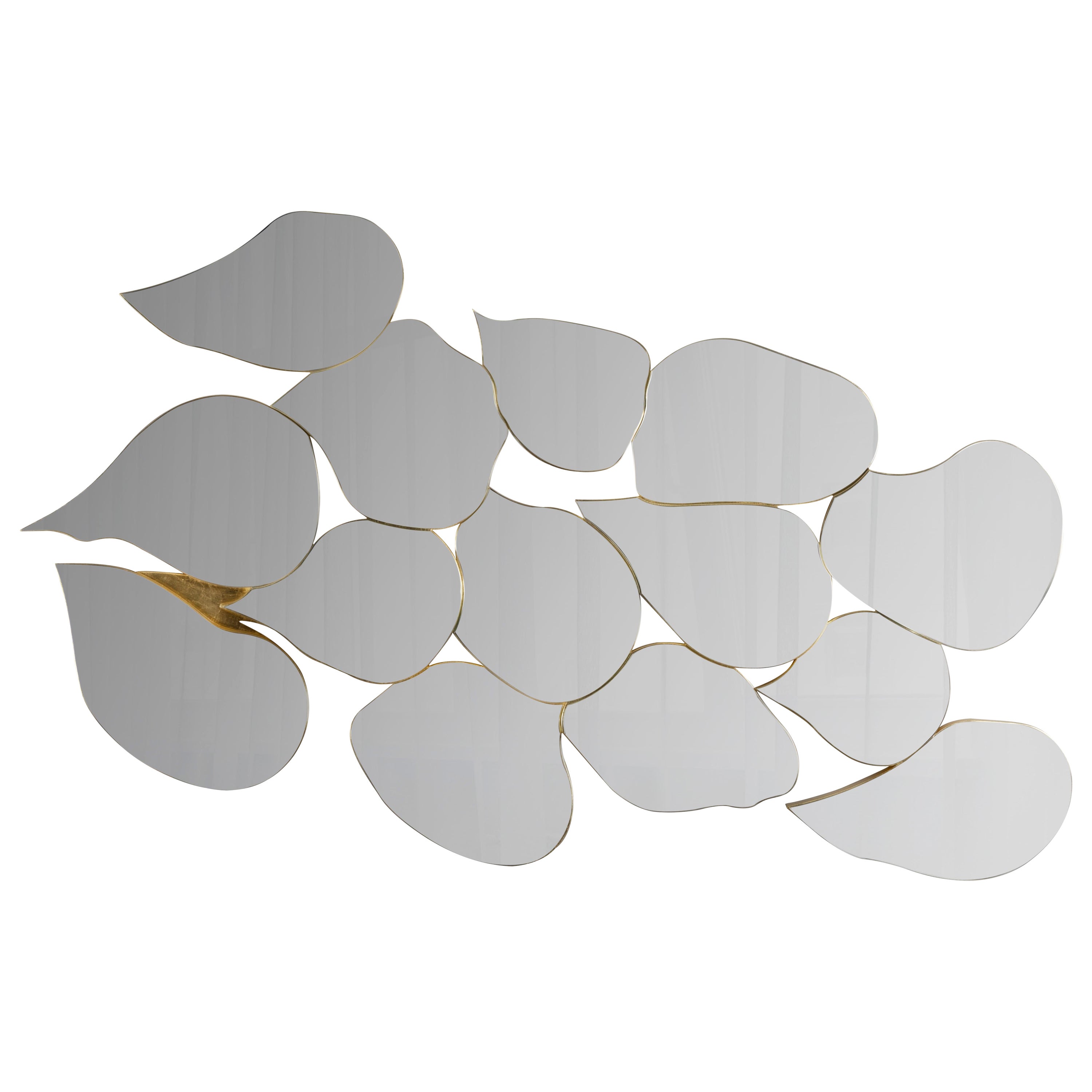 Modern Infinity Wall Mirror Gold Leaf Handmade in Portugal by Greenapple