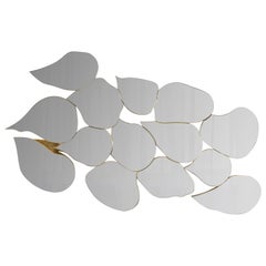 Mid-Century Modern Infinity Wall Mirror, Gold Leaf, Handmade by Greenapple