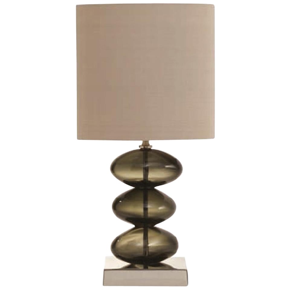 Blown Glass Bronze Color Table Lamp