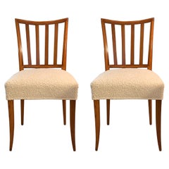 Pair of Mid-Century Slat-Back Dining Chairs