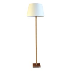 1970s Swedish Pine Wood Floor Lamp