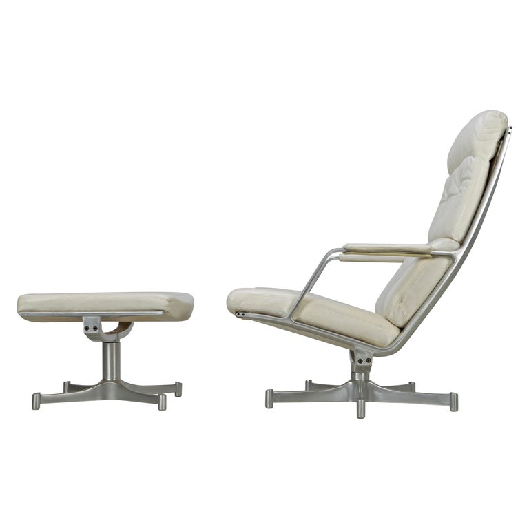 Lounge Chair and Ottoman FK 85 by Fabricius & Kastholm for Kill, 1960s For Sale