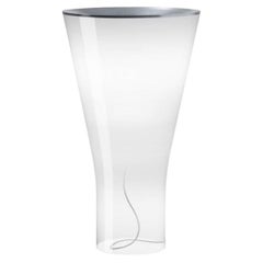 Große dimmbare Tischleuchte aus mundgeblasenem Glas 'Soffio' in Weiß für Foscarini